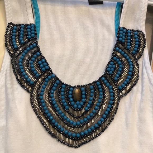 NWOT Bisou Bisou Beaded Tank Style Top - Picture 3 of 4